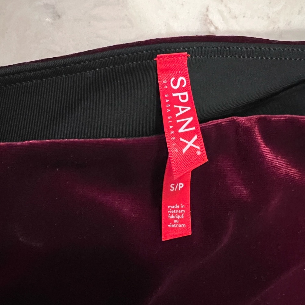 SPANX Burgundy Leggings Sz SP - Picture 4 of 8